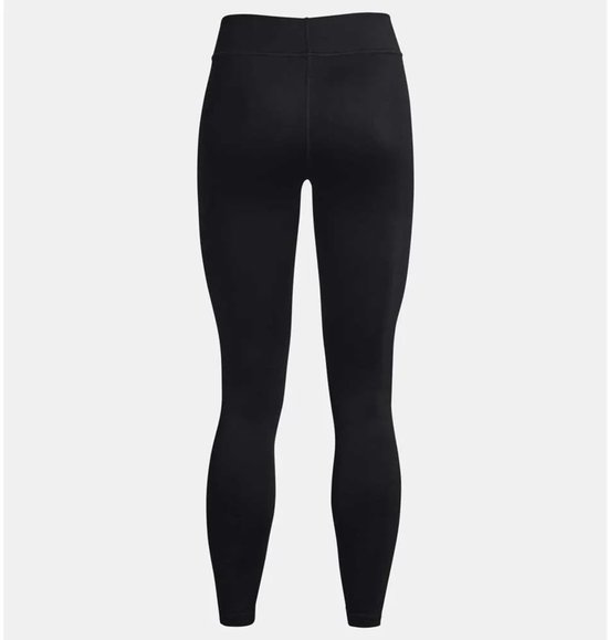 Zwarte sportlegging van Under Armour, achterkant zichtbaar. Strakke pasvorm.