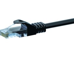 Danicom CAT5e UTP patchkabel - 1 meter zwart - CCA - netwerkkabel - internetkabel - UTP kabel - RJ45 - 1000 mbit/s