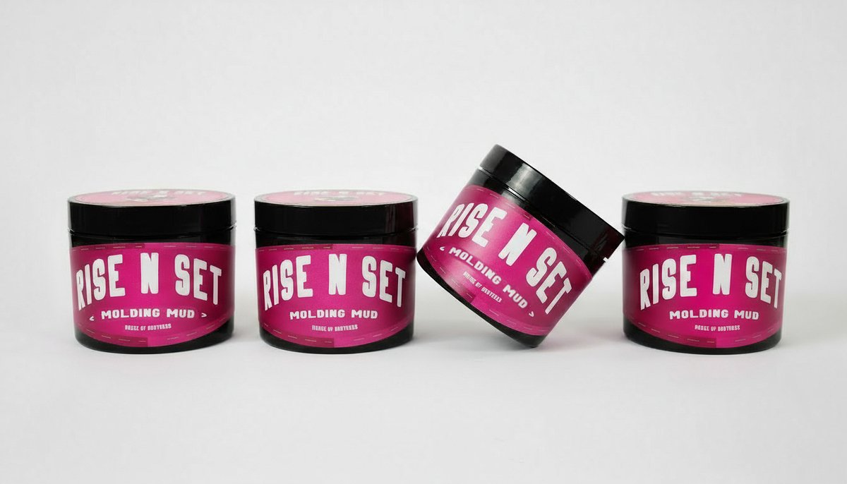 Rise n Set Molding Mud Clay Wax - Haarwax - Matte Finish - Sterke Hold - Voordeelbundel - 4 x 100ml (400ml)