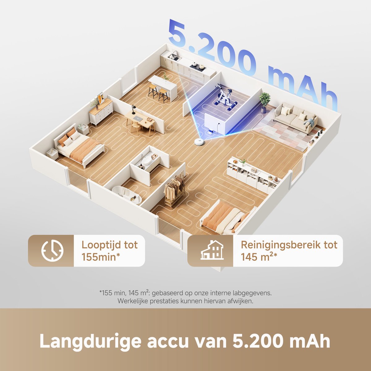 Dreame L10s Pro Gen 3 - Robotstofzuiger met Dweilfunctie - Krachtige Tapijtreiniging - Objectdetectie en vermijding - Geschikt voor huisdierharen — afbeelding 5