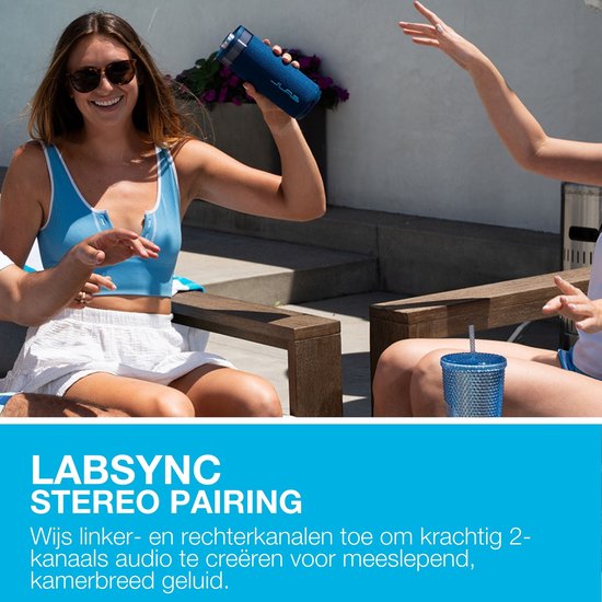 JLAB Go Party Speaker - Bluetooth Speaker - Draadloze Speaker met 16 uur Batterijduur - 10 Watt - Draagbare Speaker met Multipairing pairing - Equalizer via de App - IPX6 Waterproof - Navy van Merkloos — afbeelding 2