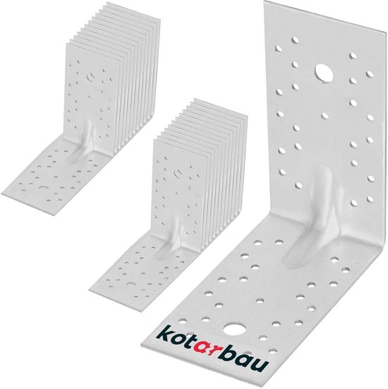 KOTARBAU Supports de fixation - renforts d'angle - 25 pièces - 150 x 150 x 80 mm