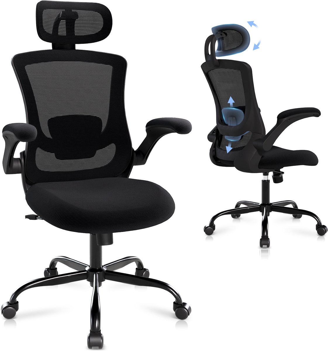 COLAMY Ergonomische Bureaustoel met Hoge Mesh Rugleuning