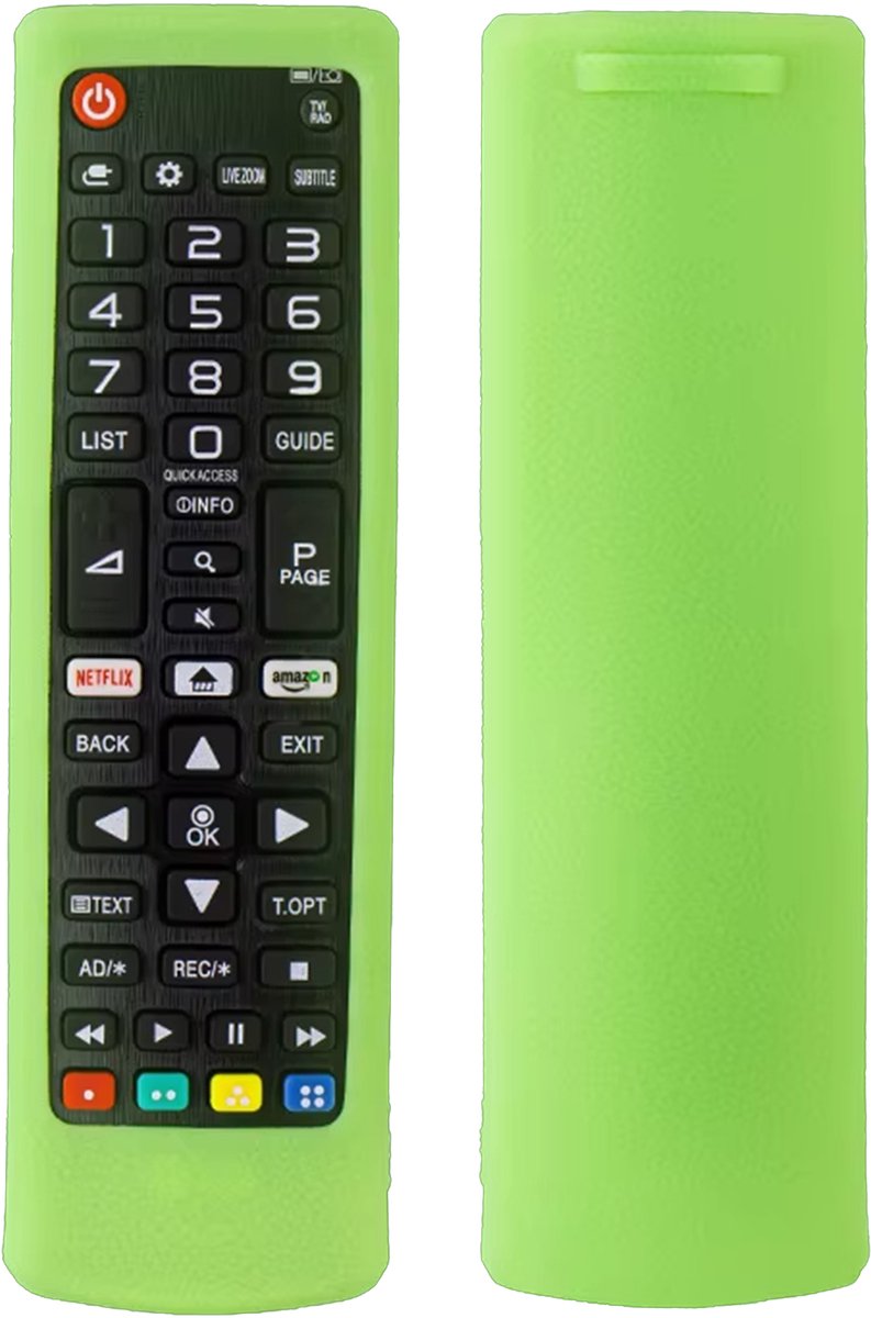 Ibley Beschermhoes voor LG AKB76037605/AKB75095308 afstandsbediening – Glow in the dark groen – Siliconen Remote Case