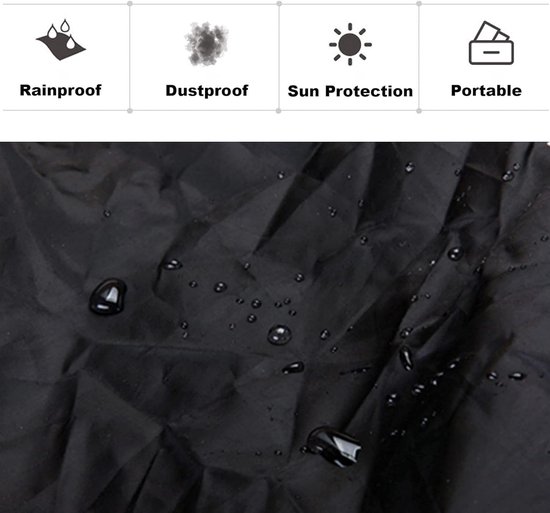 Fietskrat hoes - Mandhoes - Fietskrat afdekhoes - Fietsmand - Waterdichte Fietsboxhoes - Fiets Achterdrager Regenhoes - Krathoes Fietsmand - Afdekhoes Waterbestendig - Crate Cover - Krathoes waterbestendig - Zwart van Merkloos — afbeelding 3