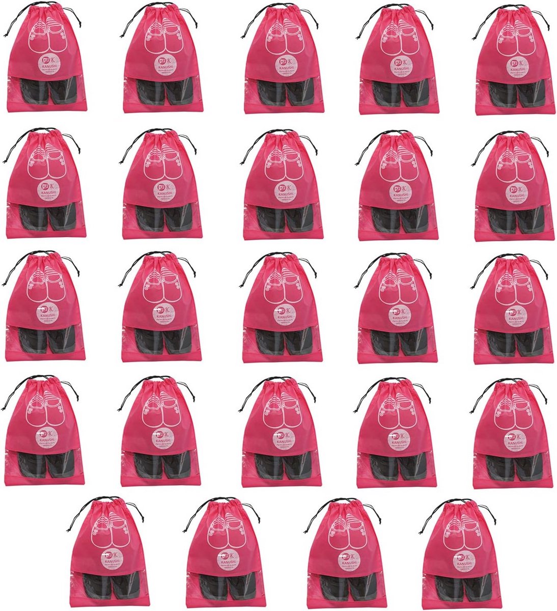 Schoenentasje Set van 24 Stuks - Roze Organizer voor Schoenen