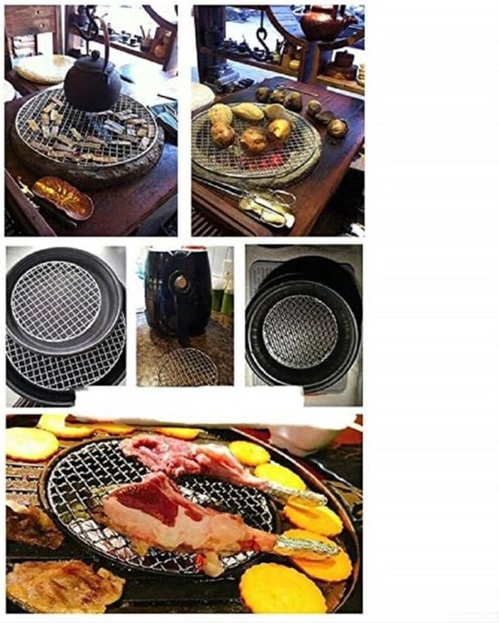 Rond Roestvrijstalen Grillrek 15 Cm Met Stabiele Voeten, Multifunctioneel Barbecue Gaas voor Koken Afkoelen en BBQ Accessoires van Merkloos — afbeelding 4