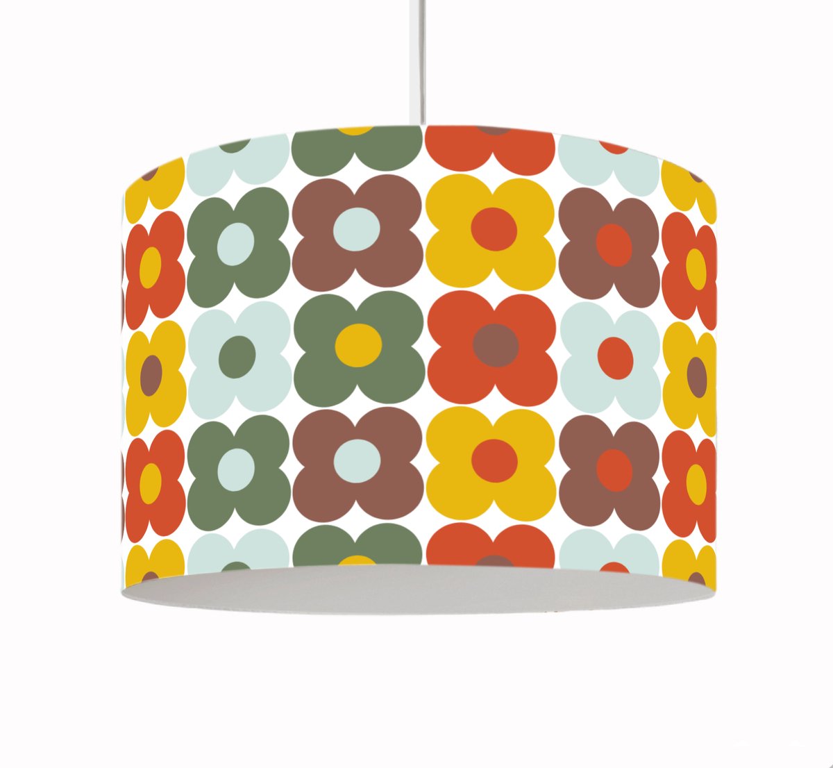 Hanglamp Flower Power Retro multi-colour vintage verlichting diameter 30cm met pendel voor slaapkamer kinderkamer