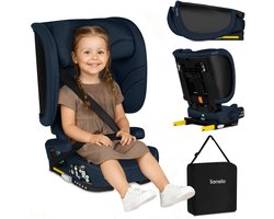 Lionelo Orin Autostoel ISOFIX - Opvouwbaar Autostoeltje 100-150 cm (3,5-12 jaar / 15 tot 36 kg / Groep 2 3) – 14-standen Hoofdsteun – 4-standen Rugleuning – Licht & Compact – Inclusief Bekerhouder & Transporttas – Kinderzitje i-Size Reis