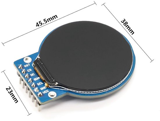3x AZDelivery GC9A01 1,28-inch Rond TFT-display – 240x240, SPI, 3,3V, Voor Arduino En Wearables