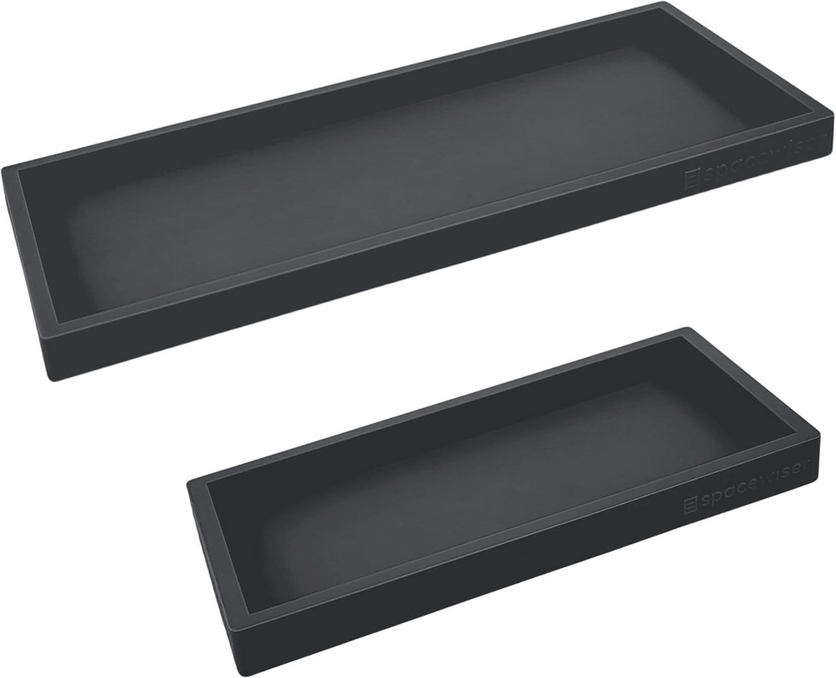 Onbreekbare siliconen aanrecht en make-up trays - Set van 2 (11 inch en 7 inch)
