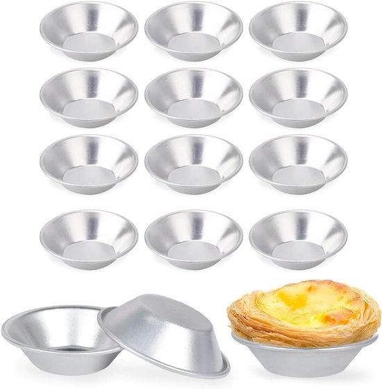 200 Pièces Moule Tartelette Pasteis De Nata Kit,7X2,5X4Cm Moule