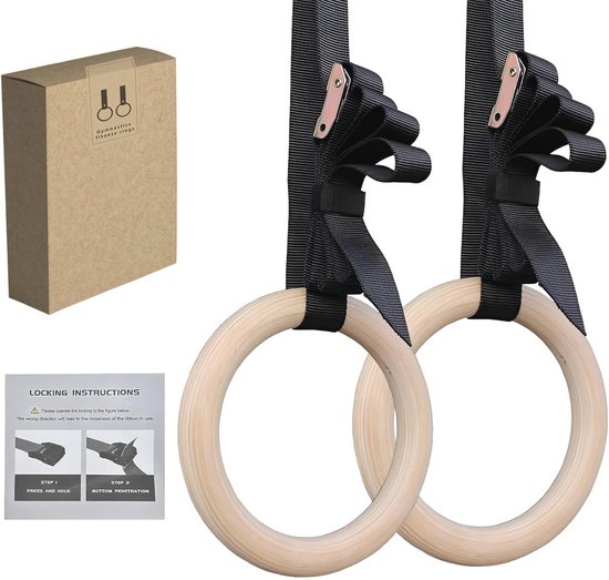 Houten Gymnastiekringen, Armkrachttrainer, Draagbare Handgrepen voor
