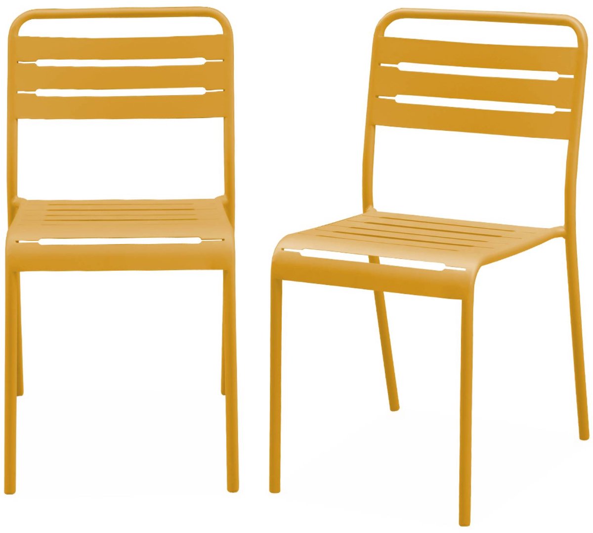 sweeek - Set van 2 tuinstoelen metaal - amélia