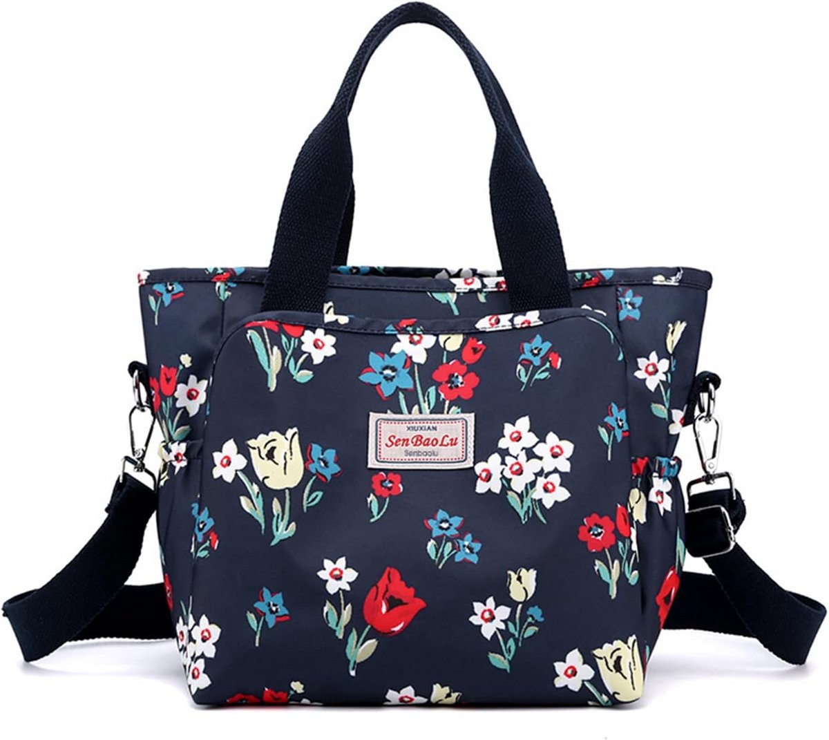 Grote Totetas Dames met Bloemenpatroon - Lichtgewicht Schoudertas en Shopper
