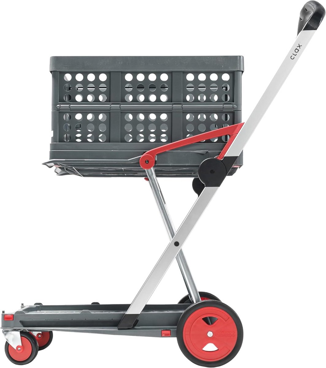 Opvouwbare transportwagen - Boodschappentrolley met vouwdoos - Stevige platformwagen