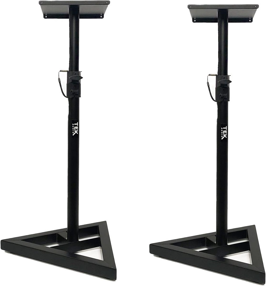 Set van 2 Studio Monitor Steunen met Verstelbare Hoogte en Driehoekige Basis