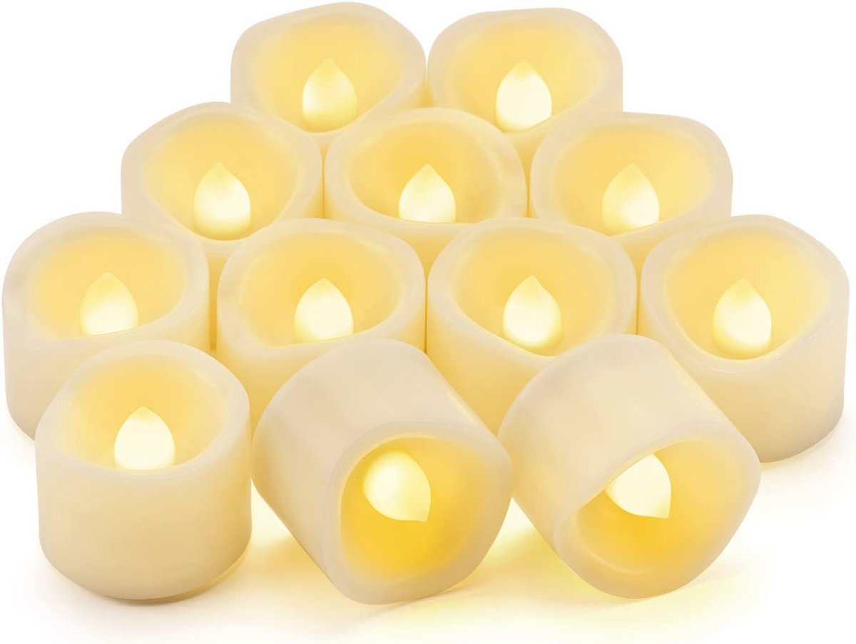 Flameless LED Theelichtjes met Timer - Veilig en Energiezuinig voor Decoratie