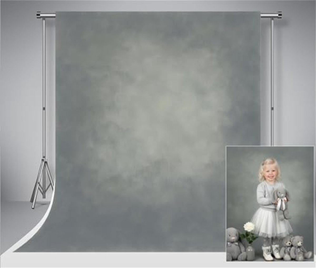 Grijze Studio Fotografie Achtergronddoek - Opvouwbaar en Kreukvrij