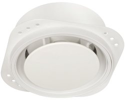 NoShow afzuigventiel/ventilatierooster voor een spanplafond Ø125mm wit