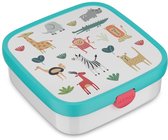 Mepal Bento Lunch Box Grand Campus - 2x 200 + 1250 ml - Comprend 2 boîtes à bento amovibles et étanches et une fourchette - Animal Friends