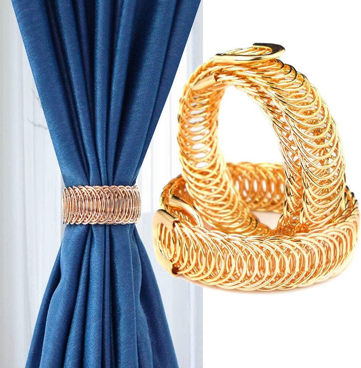 Metalen Gordijn Clips en Houders - Elastische Draperie Bevestiging voor Thuis & Kantoor