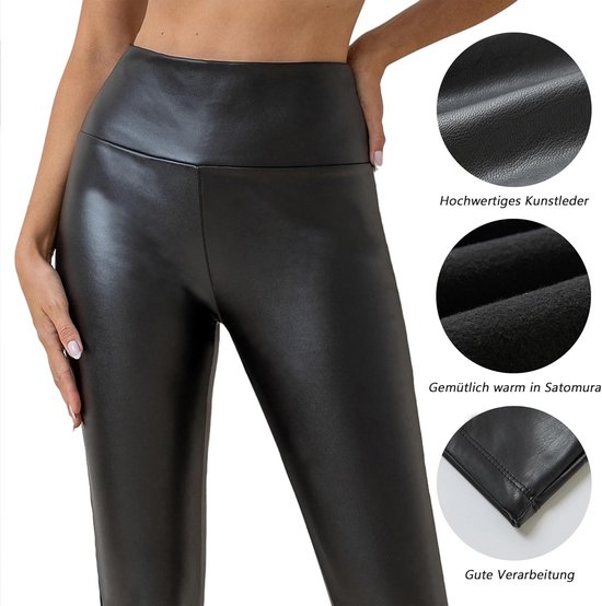 Hoge Taille Kunstleren Legging voor Dames met Shape Effect van hoge — afbeelding 2
