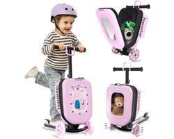 Kinderstep - Koffer - Cadeau - 2 tot 5 jaar - Kleur : Roze