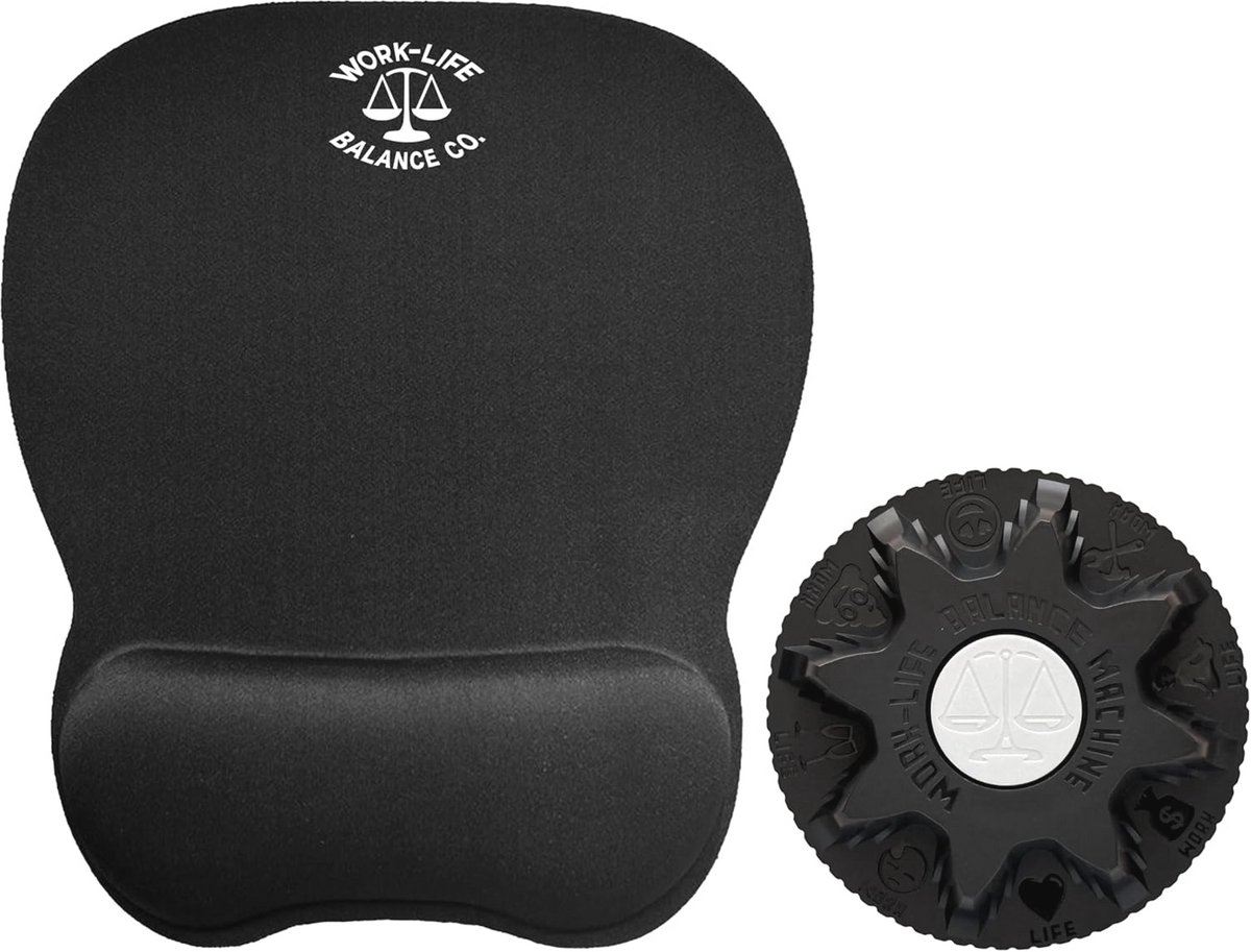 Ergonomische muismat met polssteun en muisjiggler voor computer en laptop