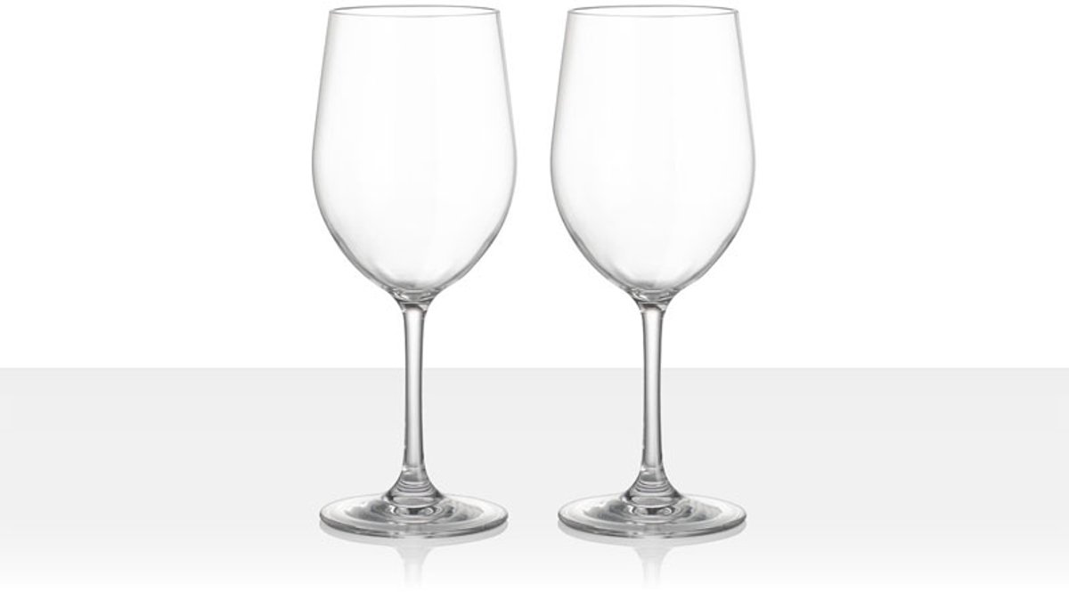 Brunner Wijnglazen Cuvee Wit - Duurzaam en krasbestendig - Campingglas - BPA-vrij - Vaatwasser bestendig - 2 Stuks