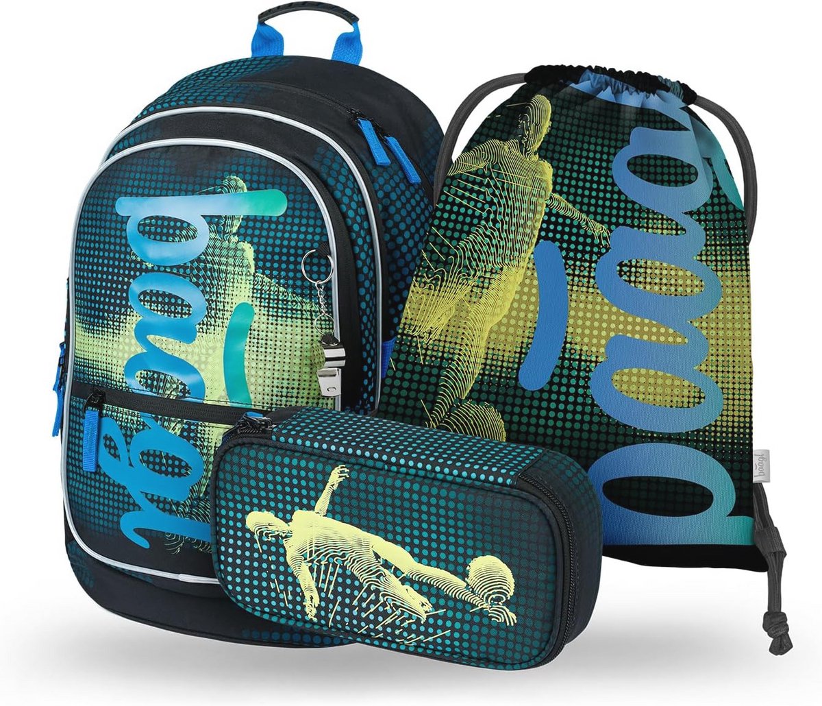 Ergonomische Schoolrugzak Set voor Basisschool - 3-delig met Borstband