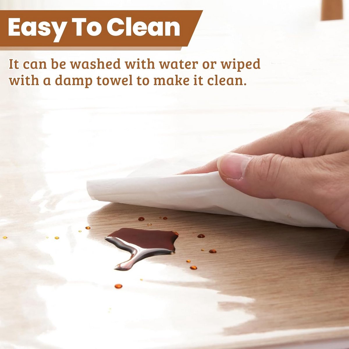 Transparant Tafelkleed PVC Waterdicht en Afwasbaar voor Keuken en Buiten