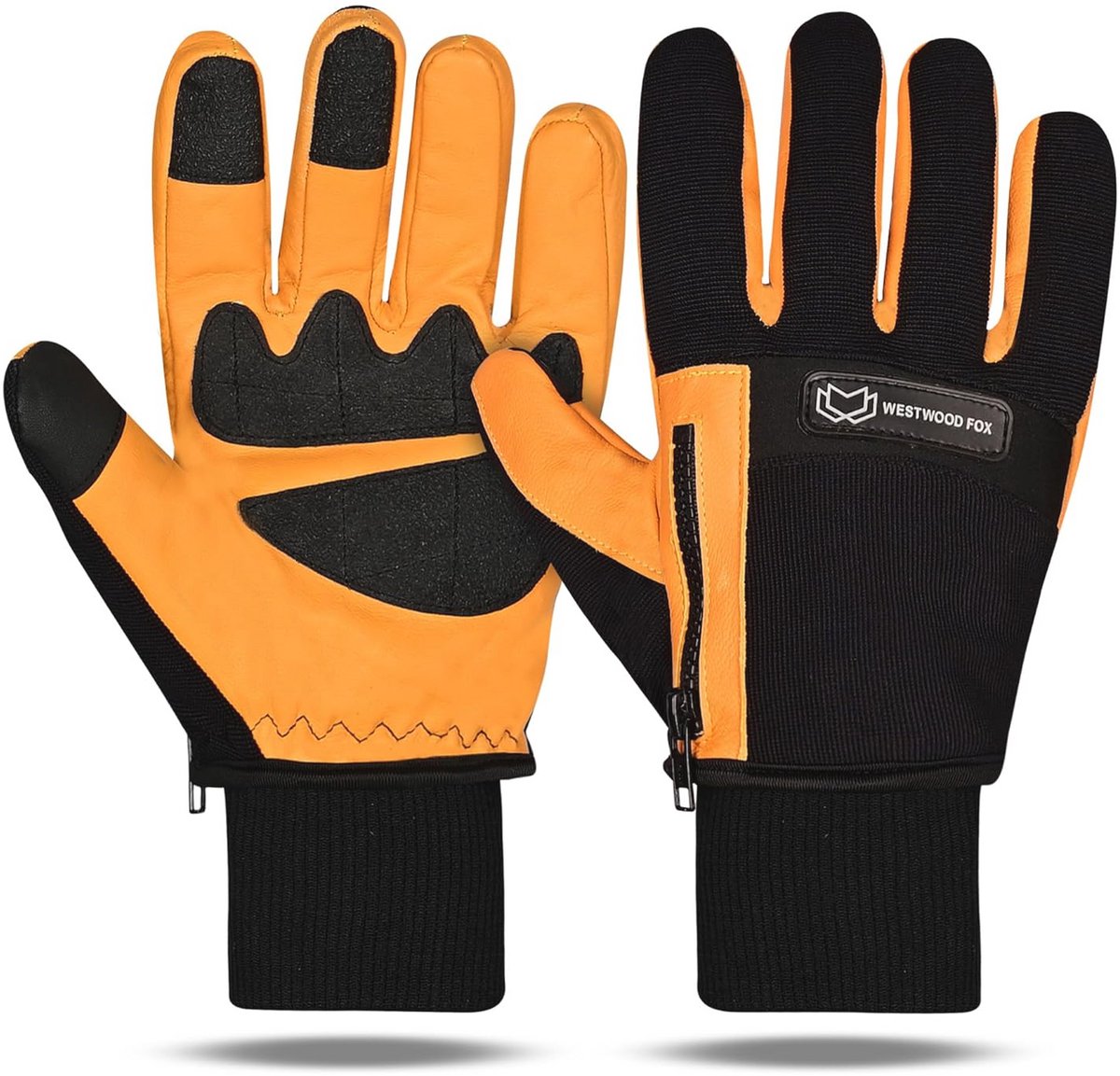 Winter Waterdichte Werkhandschoenen voor Mannen en Vrouwen - Leren Handschoenen met Touchscreen en Antislip Grip