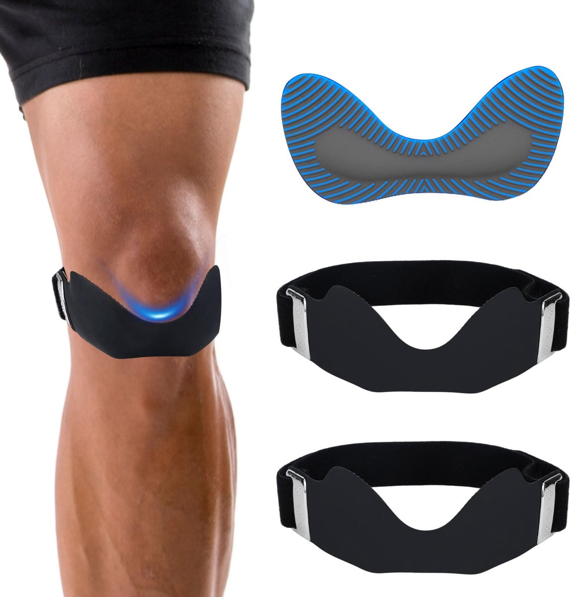 Unyqoos® Verstelbare kniebandage met antislip voor diverse sporten en activiteiten