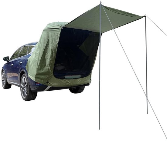 Auto Campingtent - Achtertent Auto - Kofferbak Tent - Tent Voor Auto - Autotent - Auto Tent Met Luifel - Makkelijke Installatie - Waterbestendig - Scheurbestendig - Geschikt Voor SUV - Outdoor Camping Tent - Ideaal Voor Roadtrip En Festival