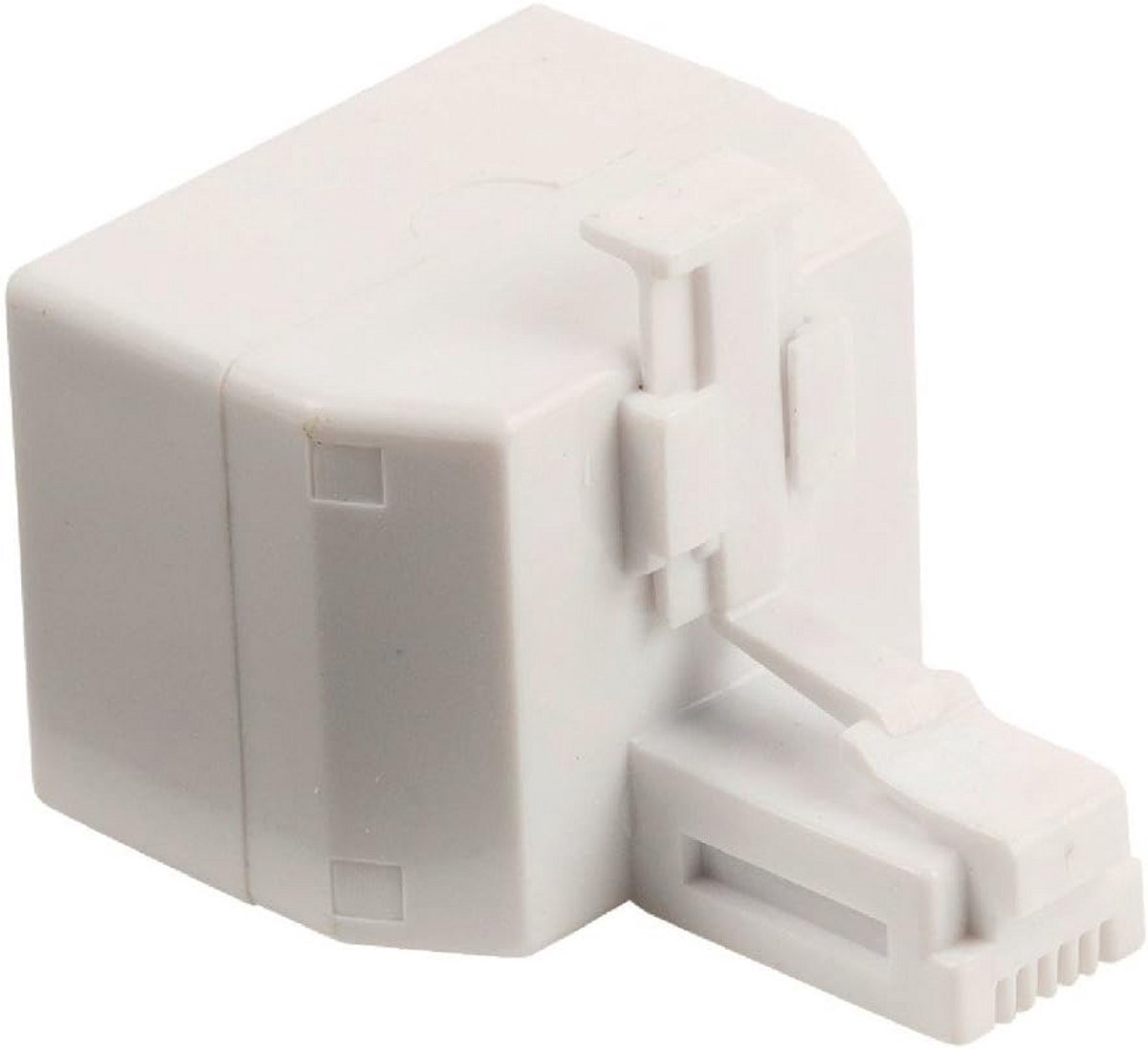 Telefoon Splitter RJ11 Stekker naar 2x Aansluiting Wit