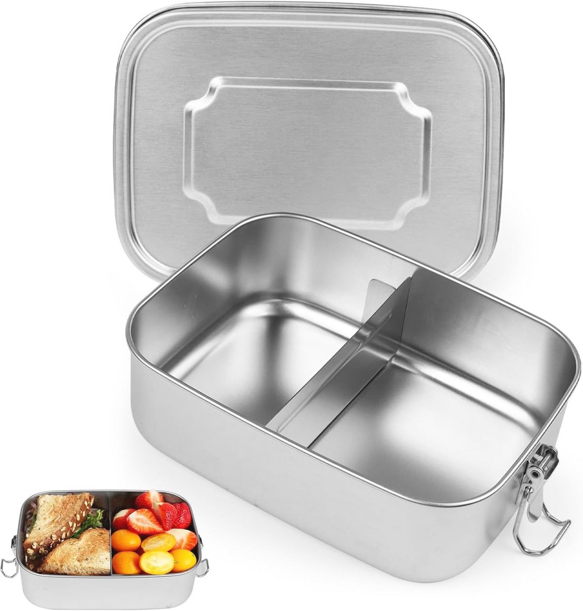Stainless Steel Bento Box 1200ml - Duurzame Lunchdoos voor School en Werk