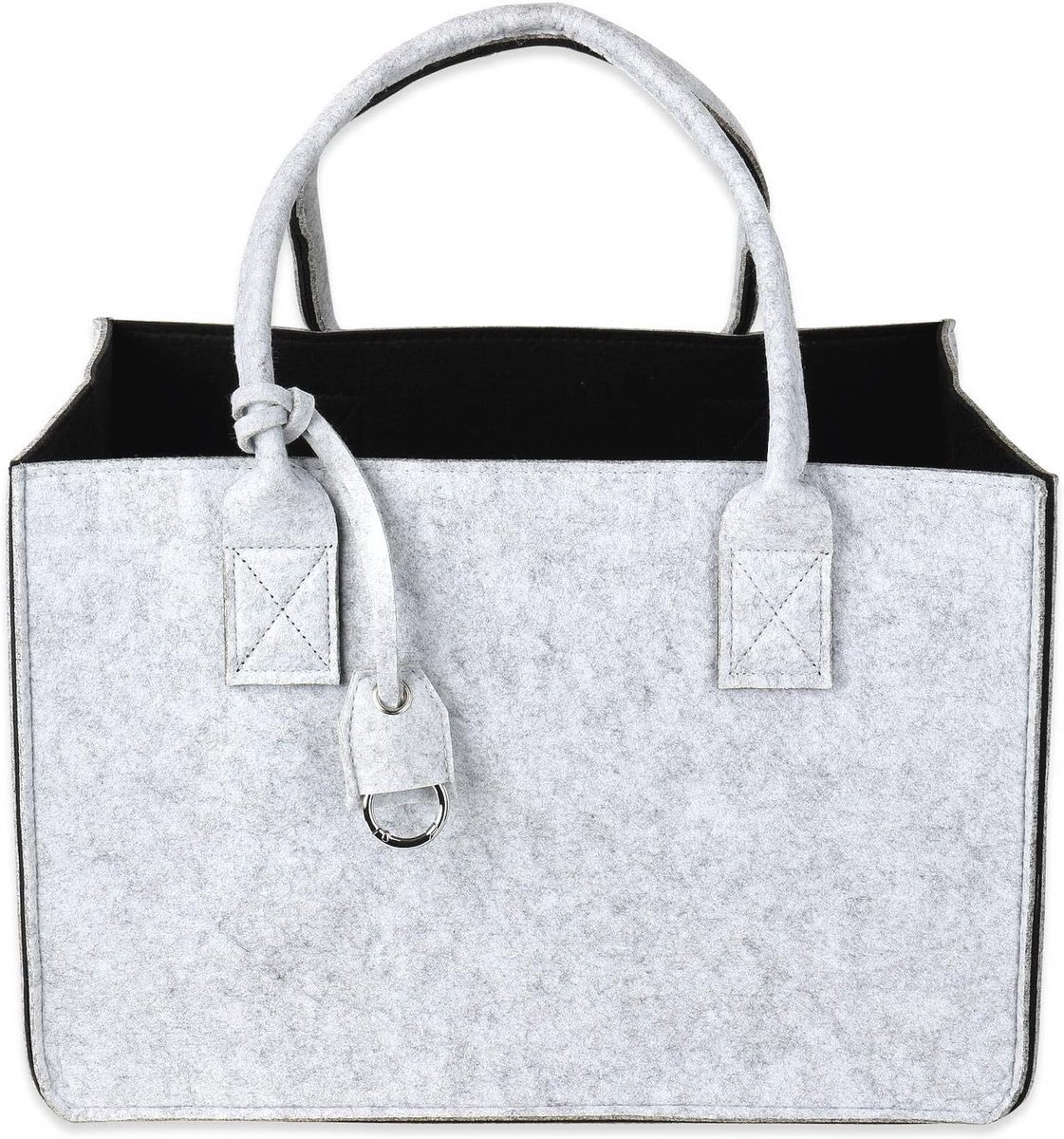Vilten boodschappentas met handgrepen - Verkrijgbaar in 4 kleuren - 40x27x27 cm