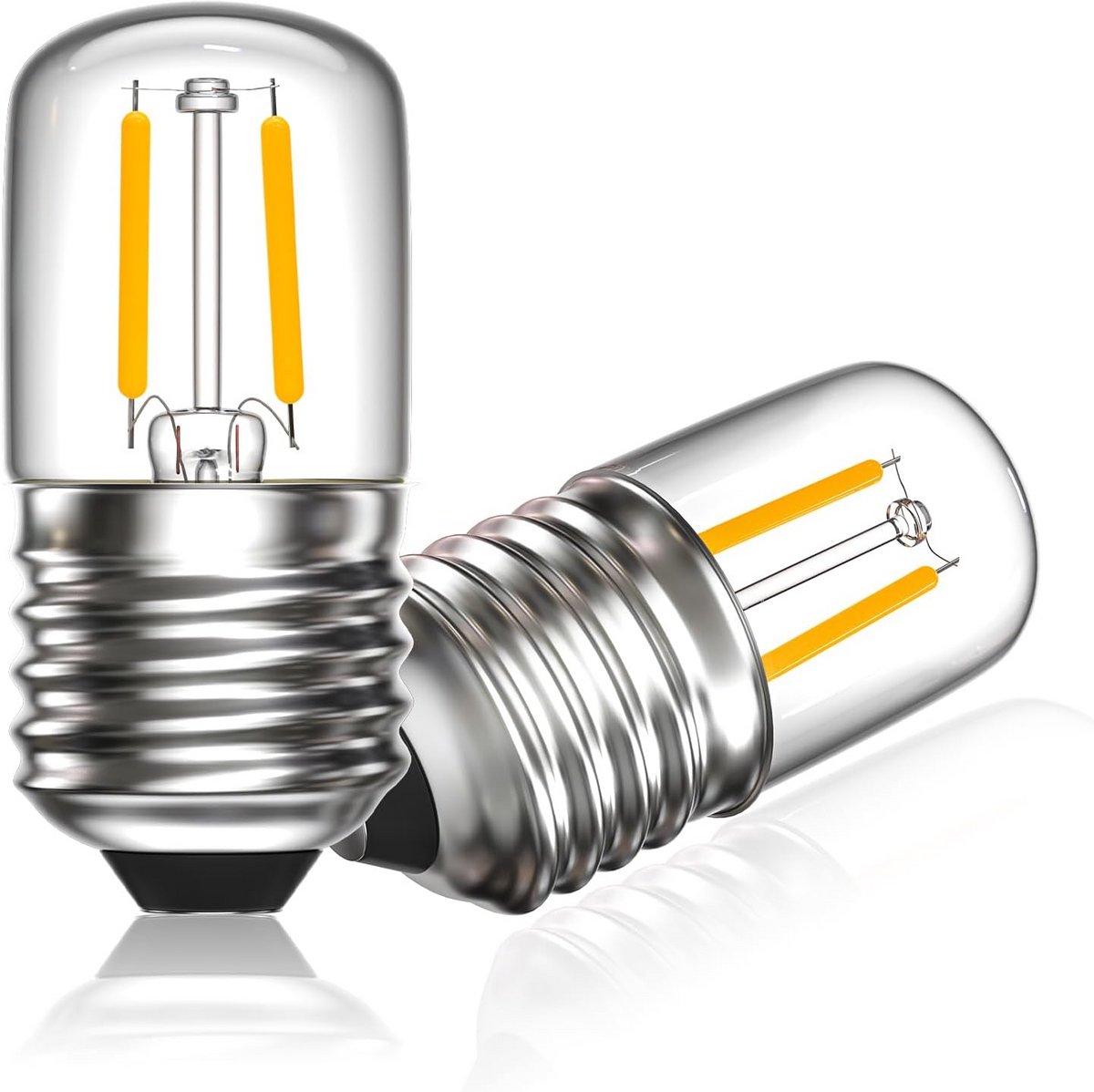 Set van 2 E27 LED Filament Lampen Warm Wit 2700K T28 Decoratief