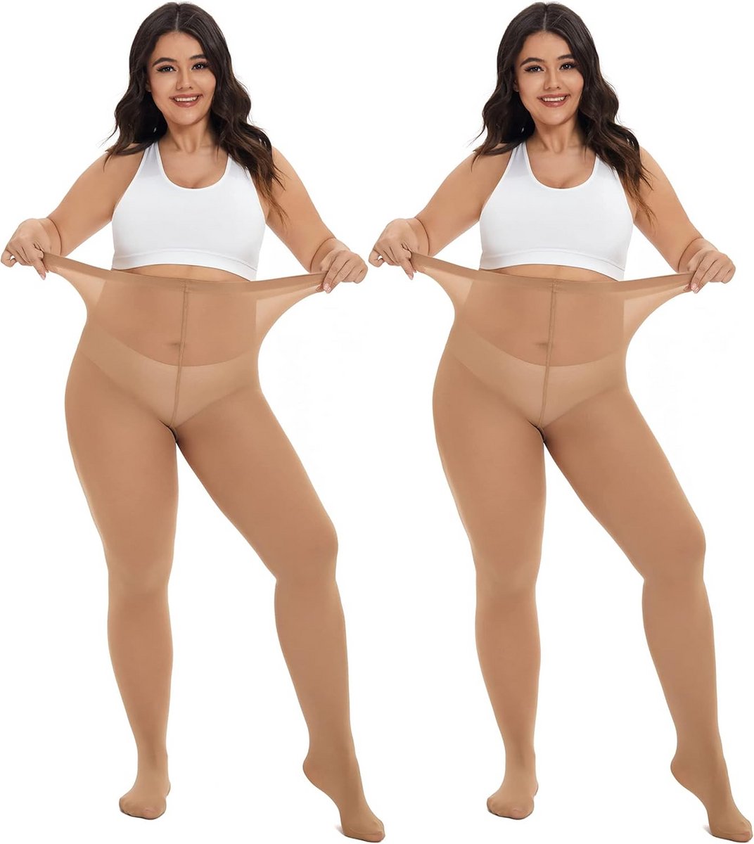 Semi-Opaque Elastische Panty Dames XL/XXL - Comfortabele Ondergoed Voor Plus Maten