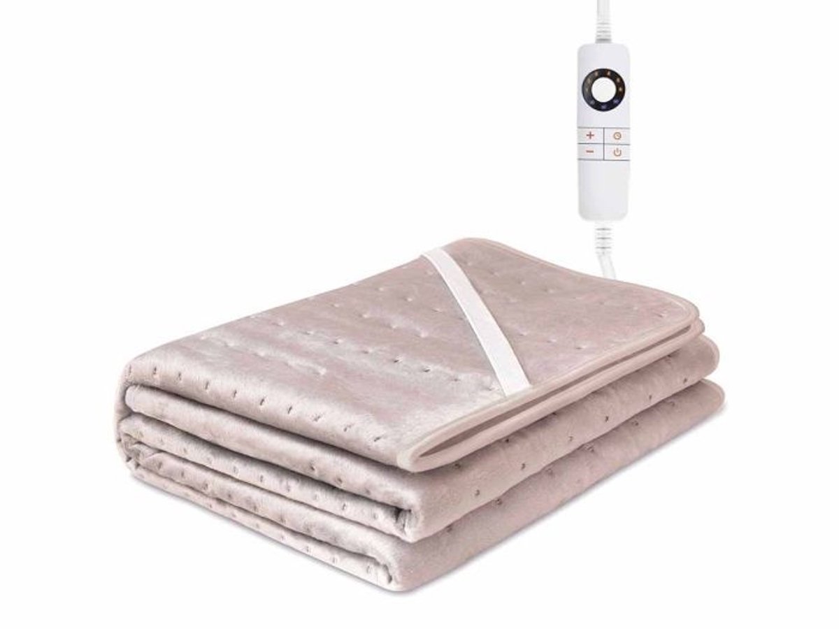 STAUS&BACH Elektrische onderdeken 160x140cm - Warmtedeken met 6 warmtestanden en timer - Wasbaar deken - Champagne roze - CozySnug thumbnail 6