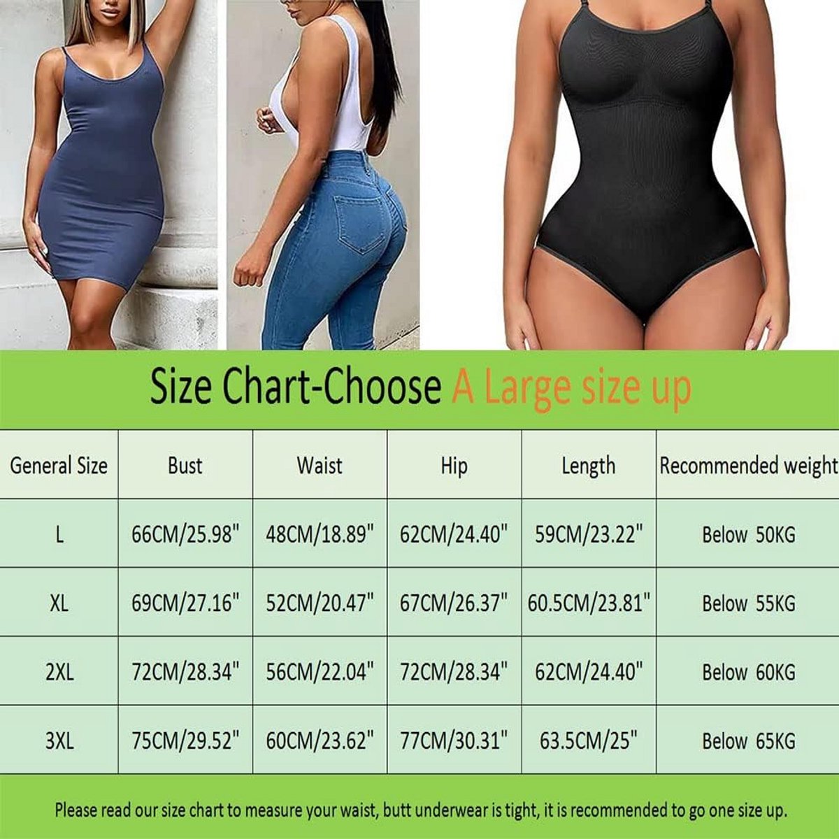Shapewear damesbodysuit - Buikweg body met verstelbare bandjes en open crotch