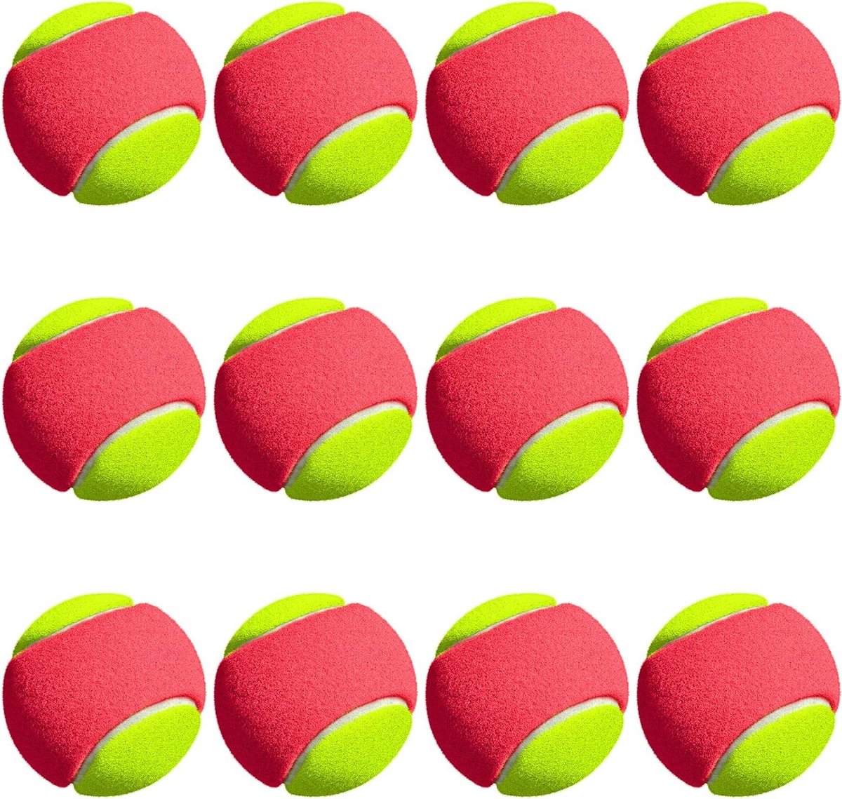Allecta - Tennisballen voor beginners, training en kinderen - Set van 12 stuks
