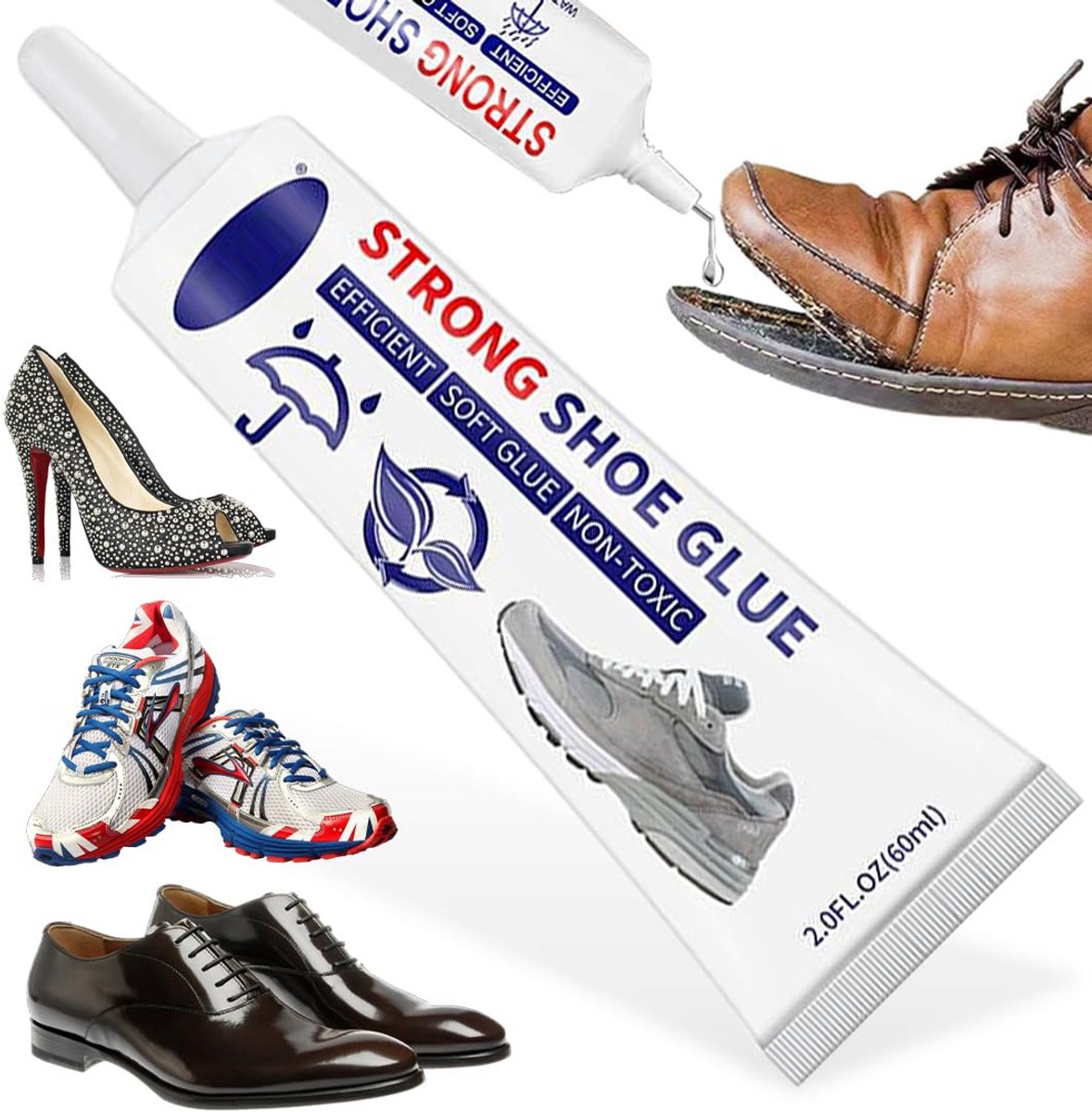 Extra sterke waterdichte schoenlijm voor alle soorten schoenen