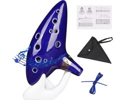 12-gats Alto C Ocarina met Leerboek en Beschermtas - Perfect voor Beginners en Professionals