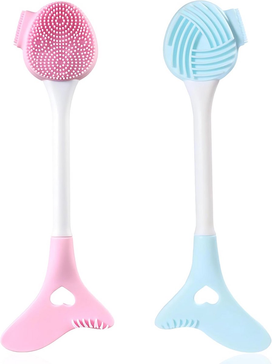 Zachte Gezichtsreiniger en Maskerborstel Set - 2-in-1 Reinigings- en Applicatorkit voor Exfoliëren en make-up Verwijderen