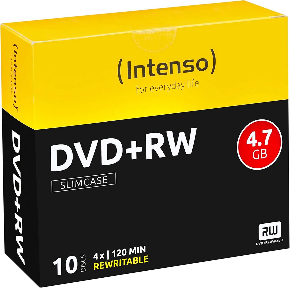Herschrijfbare DVD+RW 4,7 GB - 10 Stuks Slim Case