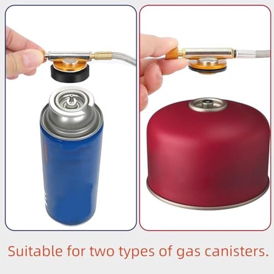 Campingkooktoestel 3500 W - Draagbaar Gasfornuis met Winddichte Afdekking en Adapter — afbeelding 4