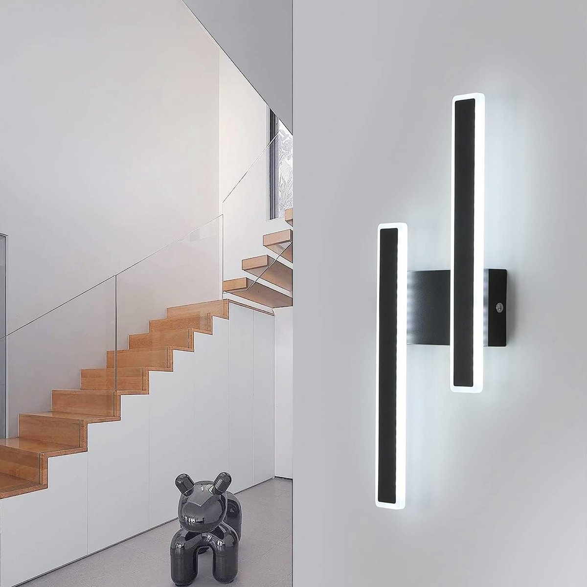 Moderne LED Wandlamp 32W - Koelwit 6500K - 46CM voor Slaapkamer, Woonkamer en Gang