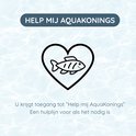 Logo met een vis in een hart, met tekst "Help mij AquaKonings".